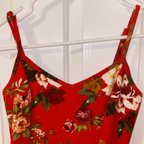 Red Floral Minidress - Picture 2 of 3